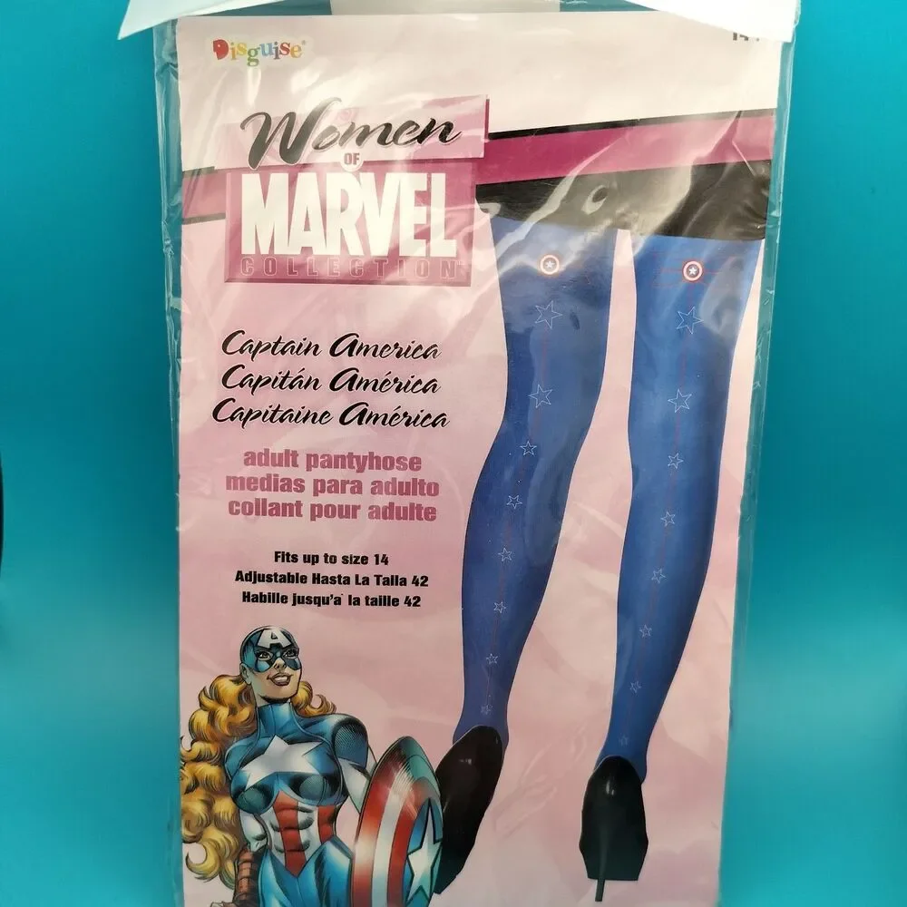 Disguise Women's Captain America Marvel Collection Adult Pantyhose Tights
